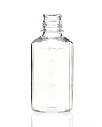 EZBio® Bottle, Polycarbonate (PC), Non-Sterile, 500mL, No Cap, pk/12 | img_1 | Foxx Life Sciences Global | shopfls.com