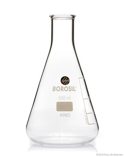 Borosil® Erlenmeyer Flasks Graduated Conical NM Borosilicate 3.3 ISO 1773 CS/20 2L | img_1 | Foxx Life Sciences Global | shopfls.com