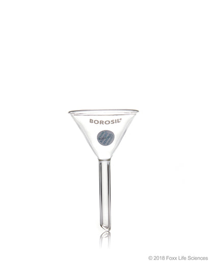 Borosil® Funnels, Short Stem, Plain, 60 deg 50 MM, ISO 4798, 3.3 Borosilicate glass | img_1 | Foxx Life Sciences Global | shopfls.com
