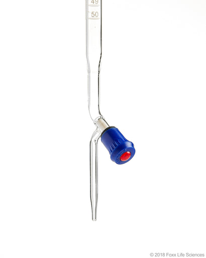 Borosil Burettes, Screw Thread Polytetrafluoroethylene (PTFE) keys Class A with Individual Certificate 50mL | img_1 | Foxx Life Sciences Global | shopfls.com