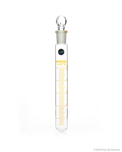 Borosil® Graduated Test Tubes I/C Stopper Borosilicate 30mL CS/10 | img_1 | Foxx Life Sciences Global | shopfls.com
