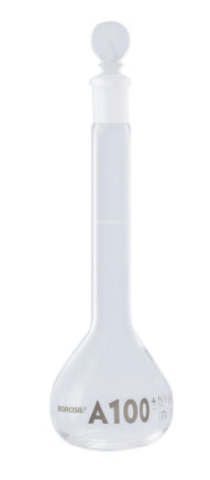 Borosil® Flasks, Volumetric, Class A, WM, Clear, Glass Stopper, 1L, Ind. Cert, CS/10 | img_1 | Foxx Life Sciences Global | shopfls.com