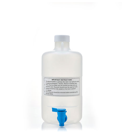 EZLabpure™ 5L Polypropylene (PP) Aspirator Bottle with White Cap and Spigot | img_1 | Foxx Life Sciences Global | shopfls.com