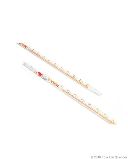 Borosil Graduated Pipette Mohr Class A USP Type I, ISO 835, Ind Cert 5mL (5*0.05) | img_1 | Foxx Life Sciences Global | shopfls.com