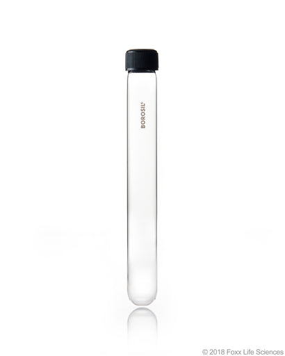 Borosil® Culture Tubes Media Round Bottom Polypropylene (PP) cap with Liner 60 mL Borosilicate CS/50 | img_1 | Foxx Life Sciences Global | shopfls.com