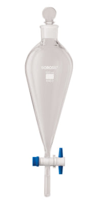 Borosil® Funnels, Separatory, Pear-Shaped, Polytetrafluoroethylene (PTFE) Stopcock, 1L, 29/32, CS/10 | img_1 | Foxx Life Sciences Global | shopfls.com