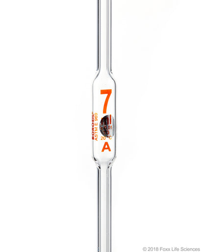 Borosil Volumetric Pipette Bulb Pipette Class A Accuracy ASTM Batch Certificate 7mL Borosilicate | img_1 | Foxx Life Sciences Global | shopfls.com