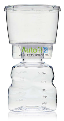 Autofil® 2 Bottle Top Filtration, Full Assembly, 500 mL, 0.22 µm PES Unit, Sterile, 12/cs