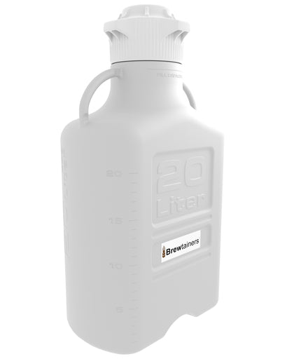Brewtainers High Density Poly Ethylene (HDPE) 20L (7 Gal Max) Homebrew Yeast Container with leakproof Tight Sealed 83B Cap | img_1 | Foxx Life Sciences Global | shopfls.com