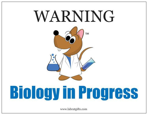 "WARNING Biology in Progress" - Magnet | img_1 | Foxx Life Sciences Global | shopfls.com
