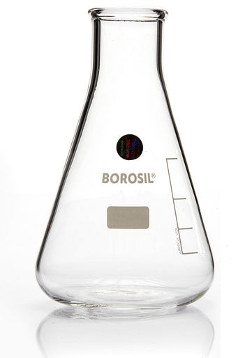 Borosil® Flasks, Erlenmeyer, Narrow Mouth, Ground Glass Neck, 25mL, 14/23, CS/10 | img_1 | Foxx Life Sciences Global | shopfls.com