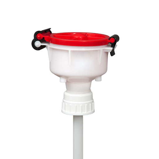 EZwaste® 4" Safety Funnel, High Density Poly Ethylene (HDPE), VersaCap 53B | img_1 | Foxx Life Sciences Global | shopfls.com