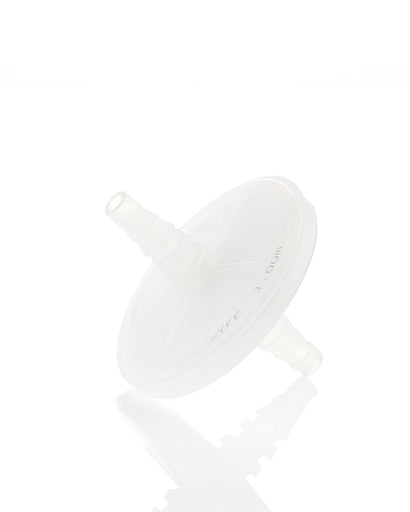 EZBio® Vent Filter - 0.22µm Hydrophobic Polytetrafluoroethylene (PTFE), 50mm, 1/4" - 1/2" Stepped Barb - 5 | 25 | 100 | img_1 | Foxx Life Sciences Global | shopfls.com