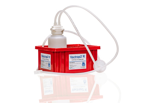 Vactrap2™ Round, 1L, Polypropylene (PP), Red Bin, 1/4" ID Tubing | img_2 | Foxx Life Sciences Global | shopfls.com