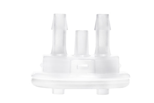 Round EZLabpure™ Polypropylene (PP) Vacuum Bottle, 2 L, Open VersaCap® 53B, With Closed and 2x1/4" HB Adapters, 1/EA | img_3 | Foxx Life Sciences Global | shopfls.com