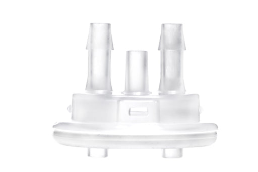 Round EZLabpure™ Polypropylene (PP) Vacuum Bottle, 1L,  Open VersaCap® 53B, With Closed and  2x1/8" HB Adapters, 1/EA | img_3 | Foxx Life Sciences Global | shopfls.com