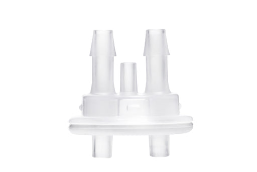 Round EZLabpure™ Polypropylene (PP) Vacuum Bottle, 1 L, Open VersaCap® 53B, With Closed and 2x5/16" HB Adapters, 1/EA | img_3 | Foxx Life Sciences Global | shopfls.com