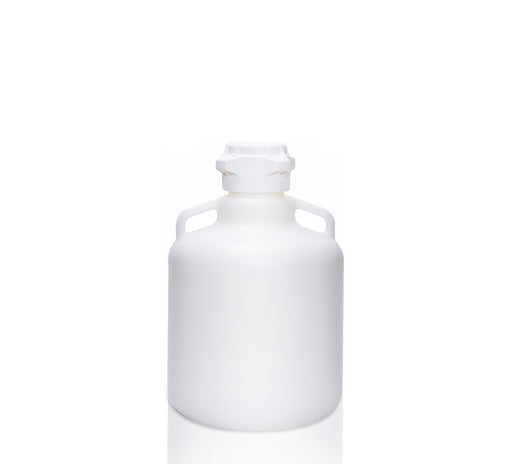 EZLabpure™ 10L Round Carboy, HDPE, with Foxx 83B VersaCap®. Lab-grade bottle for bioprocessing and research. | img_1 | Foxx Life Sciences Global | shopfls.com