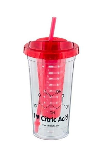 "I ♥ Citric Acid" - 24oz Large Tumbler (red)  - LabRatGifts