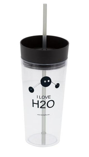 "I ♥ H2O" - 22oz Large Tumbler (black) | img_1 | Foxx Life Sciences Global | shopfls.com
