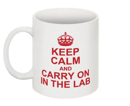 "Keep Calm and Carry On in the Lab" - Mug | img_1 | Foxx Life Sciences Global | shopfls.com