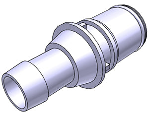 CPC MPX Connector, 3/8 Hose Barb Non-Valved Coupling Insert,Silicone O-Ring, PC - MPX22603M