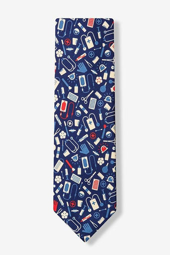 Medical Supplies Tie - Blue | img_1 | Foxx Life Sciences Global | shopfls.com