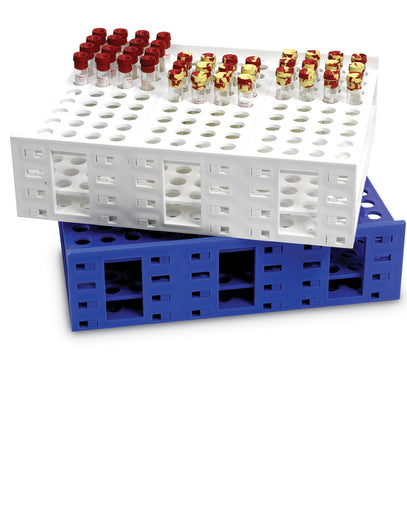 Abdos Tube Rack RPolypropylene (PP), 13-16mm, White, 120 Place, 1/EA