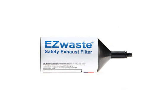 EZwaste® 100 Safety Chemical Exhaust Filter, without Indicator, ¼-28 Thread, 5/CS