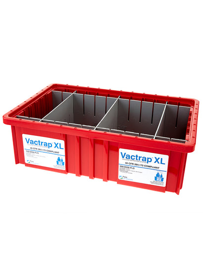 Vactrap™ XL, Red Bin w/ Dividers, 16-1/2"x10-7/8"x5"hv