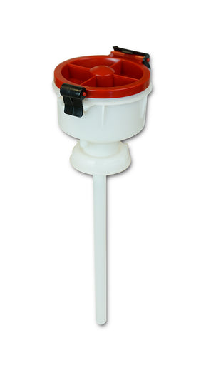 EZwaste® 4" Safety Funnel, High Density Poly Ethylene (HDPE), VersaCap S70 | img_1 | Foxx Life Sciences Global | shopfls.com