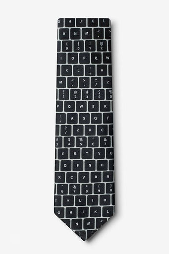 QWERTY Keyboard 2.0 Tie Regular / Black - LabRatGifts - 1