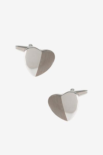 Monochrome Heart Cufflinks | img_1 | Foxx Life Sciences Global | shopfls.com