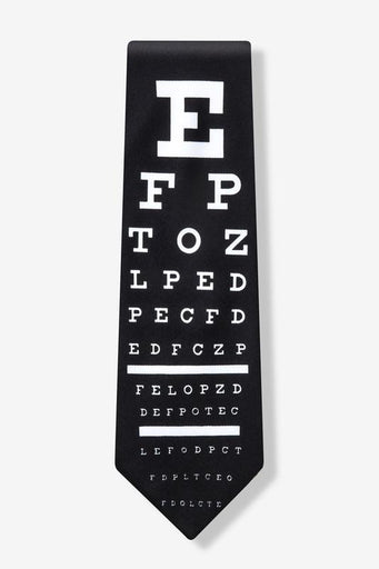 Snellen Eye Chart Tie  - LabRatGifts - 1