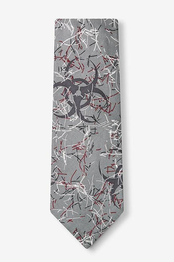 Infectious Awareables™ Anthrax Tie (gray) | img_1 | Foxx Life Sciences Global | shopfls.com