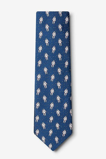 Floating Astronauts Tie - Regular / Blue | img_1 | Foxx Life Sciences Global | shopfls.com