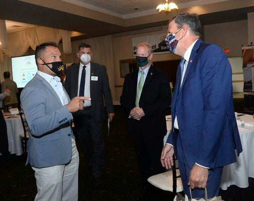 NH Governor Chris Sununu Speaks During Chamber Event