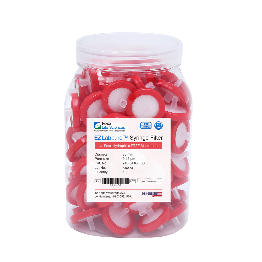 EZlabpure™ Hydrophilic PTFE Syringe Filters