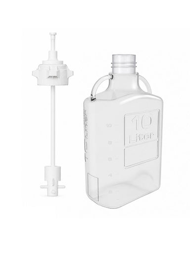 Vita Mixers™ 10L Rectangle Carboy, PETG, with top-mounted Shaft