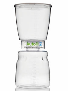 Autofil® 2 Bottle Top Filtration, Full Assembly, 1L, 0.22 µm PES Unit, Sterile, 12/cs
