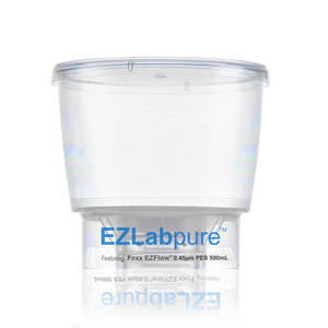 EZLabpure™ Sterile Disposable Bottle Top Vacuum Filters with 0.45 µm PES Membrane for Prefiltration or Clarification, 500 mL
