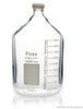 PUREGRIP® Reusable Round Glass Media Storage Bottles with GL45 VersaCap, Pouring Ring, and Extra Large Marking Spot, 10 L (10,000 mL), 1/EA