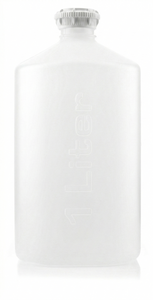 EZBio®pure S Bottle, 1L, GL45 VersaCap, Individually Double Bagged, Sterile