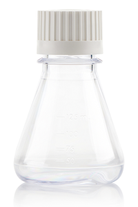 EZBio®pure 125mL Erlenmeyer Flask, PC, Baffle Base, VersaCap® 38-430, Vented, Sterile