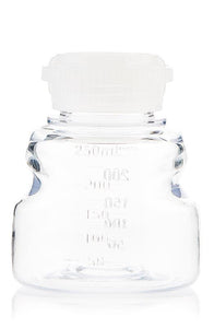 EZBio®pure Titanium Round Bottle, PETG, 250mL, GL45 Neck with Cap, Sterile