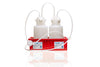Vactrap™ XL R Vacuum Trap, 4L + 4L, HDPE Vacuum Bottle, Foxx EZFlow® TPE 1/4" ID Tubing, with Red CFR 40 Compliant Secondary Container