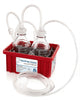 Vactrap™ Rhino™, 1L+1L, Rhino Coated Glass Bottle, Red Bin, GL45 Cap, 1/4