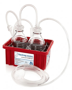 Vactrap™ Rhino™, 1L+1L, Rhino Coated Glass Bottle, Red Bin, GL45 Cap, 1/4