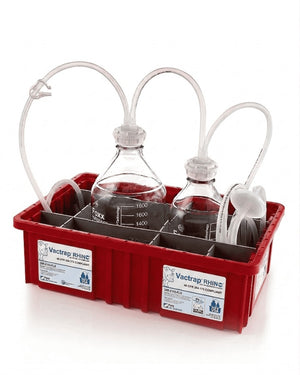 Vactrap™ Rhino™, 2L+1L, Rhino Coated Glass Bottle, Red Bin, GL45 Cap, 1/4