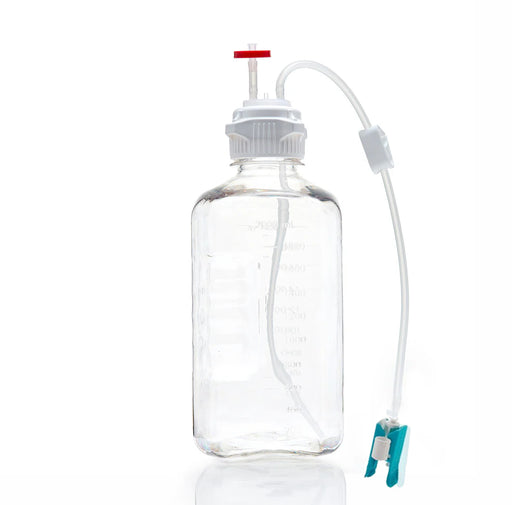 EZBio® MTO 2L Bottle Assembly with molded Silicone Adapter, 53B VersaCap®, 10/CS